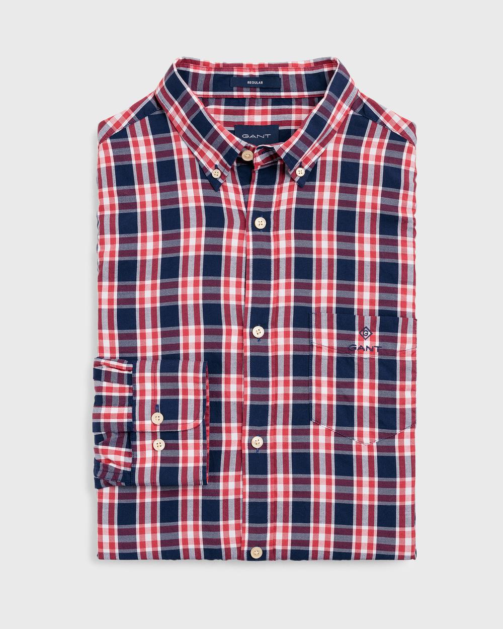 GANT Erkek Kırmızı Regular Fit Oxford Gömlek