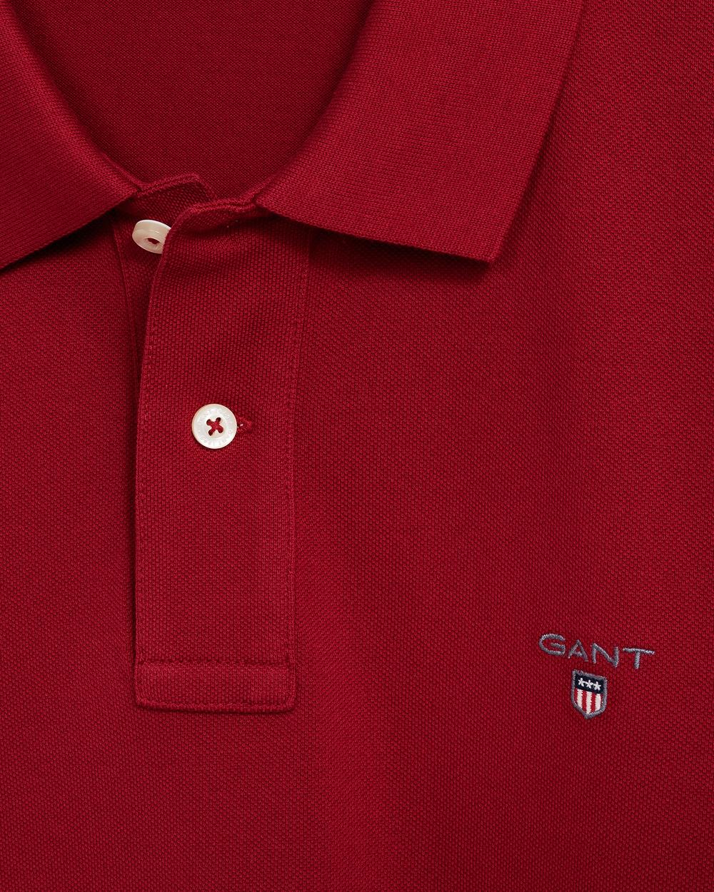 GANT Erkek Bordo Slim Fit Kısa Kollu Polo