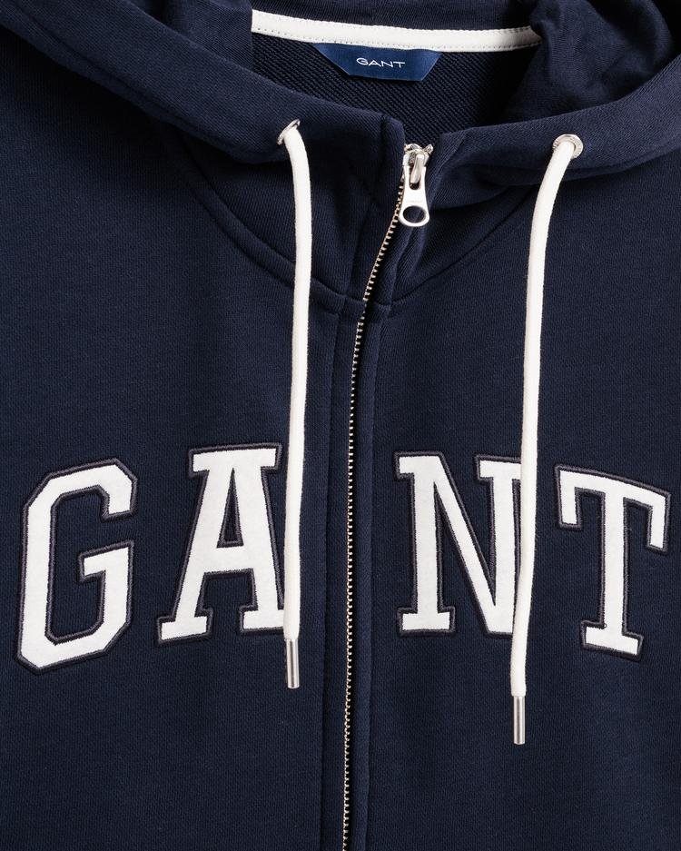 GANT Kadın Lacivert Logo Fermuarlı Sweatshirt