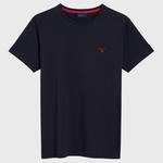 GANT Erkek Lacivert Kontrast Logo T-Shirt