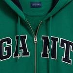 GANT Erkek Yeşil Grafik Baskılı Fermuarlı Sweatshirt