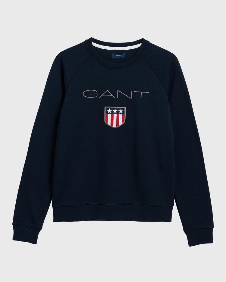 GANT Kadın Lacivert Logo Baskılı Sweatshirt