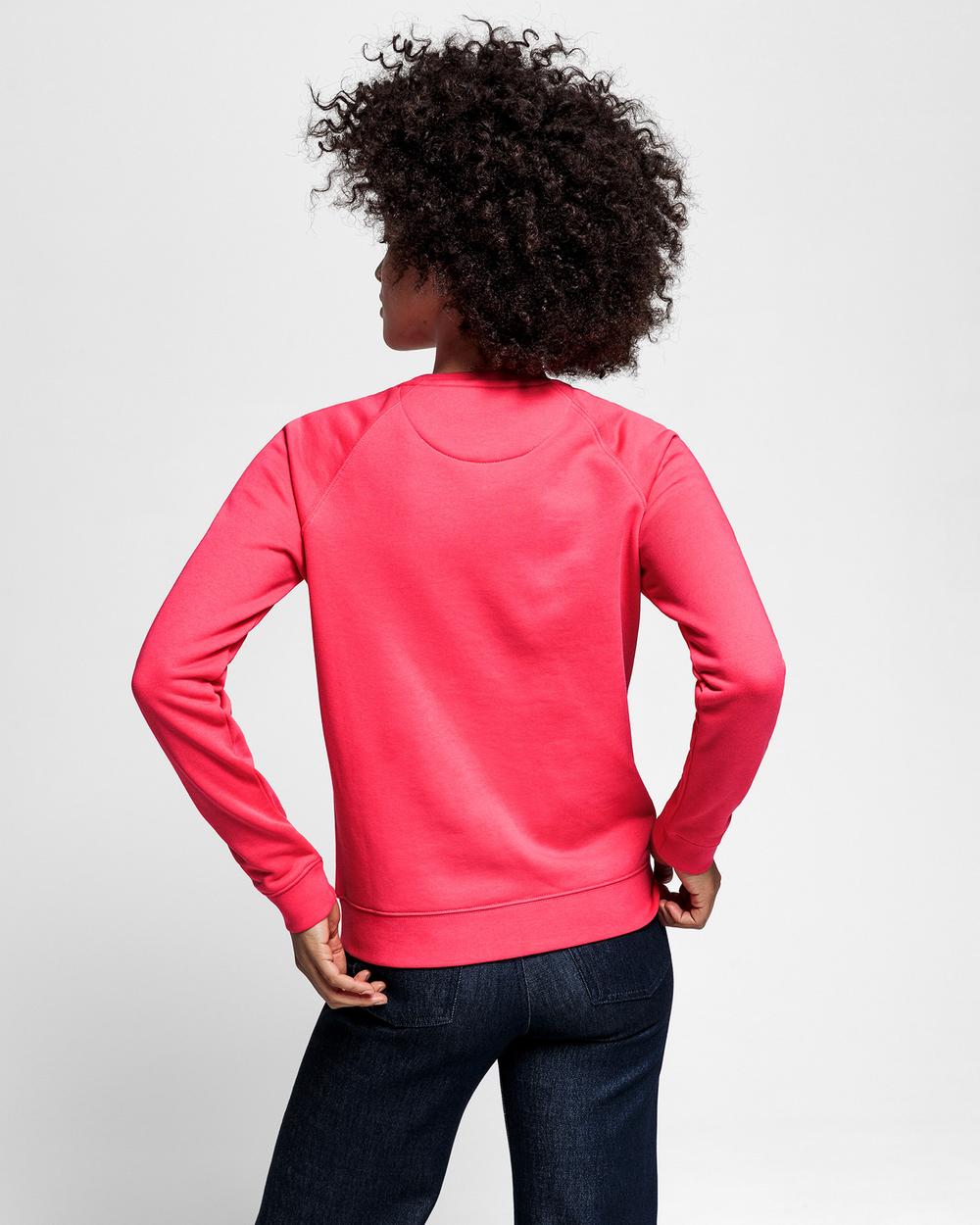 GANT Kadın Kırmızı Logo Baskılı Sweatshirt