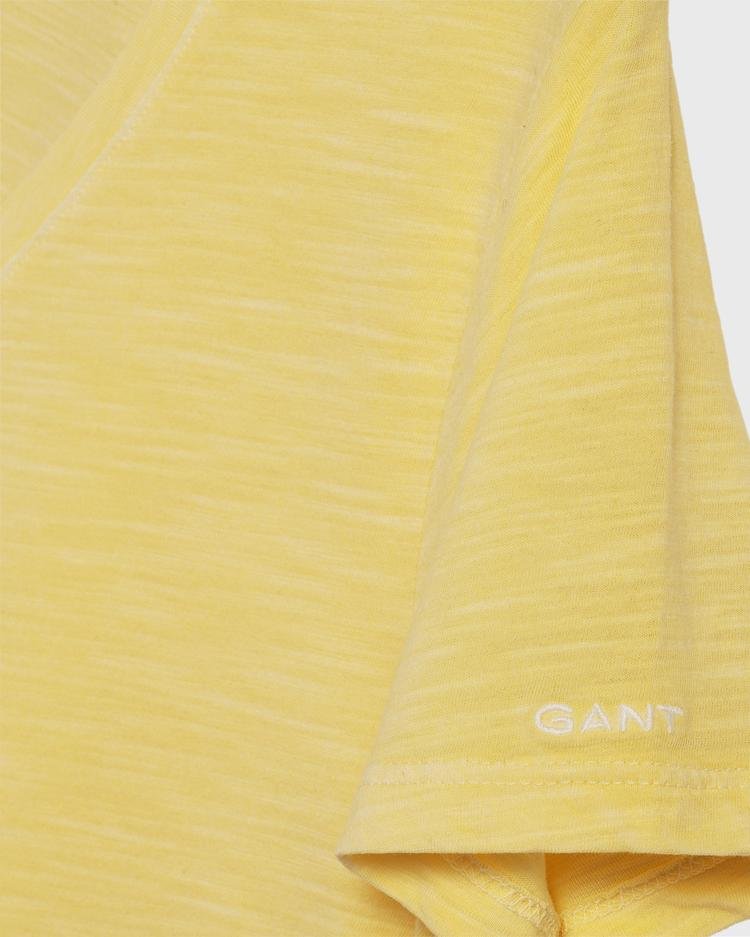 GANT Kadın Sarı V Yaka T-Shirt