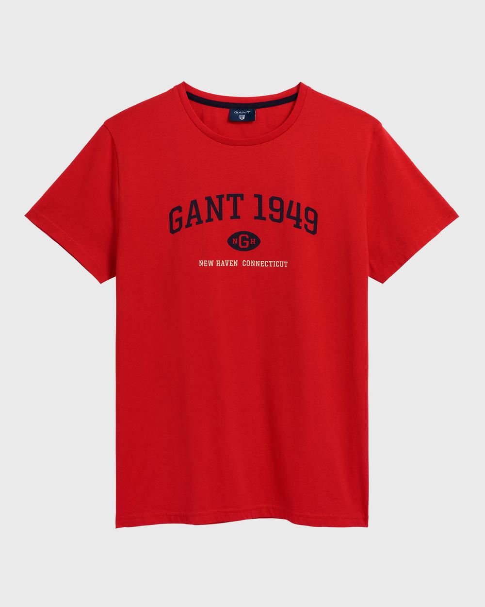 GANT Erkek Kırmızı Regular Fit 1949 T-Shirt