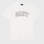 GANT Erkek Krem Rengi Grafik Baskılı T-Shirt