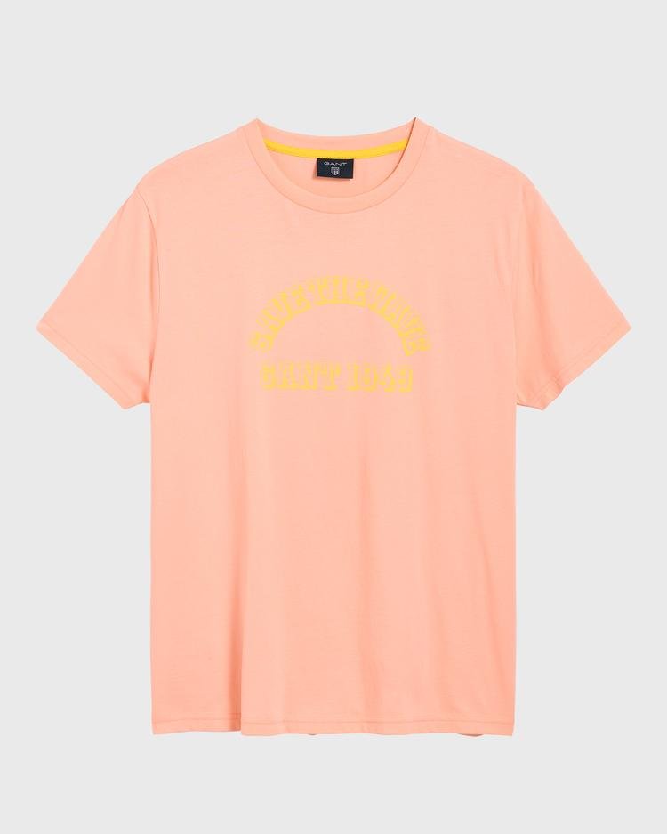 GANT Erkek Şeftali Rengi Surf T-Shirt