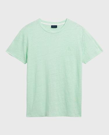 GANT Erkek Yeşil Keten T-Shirt