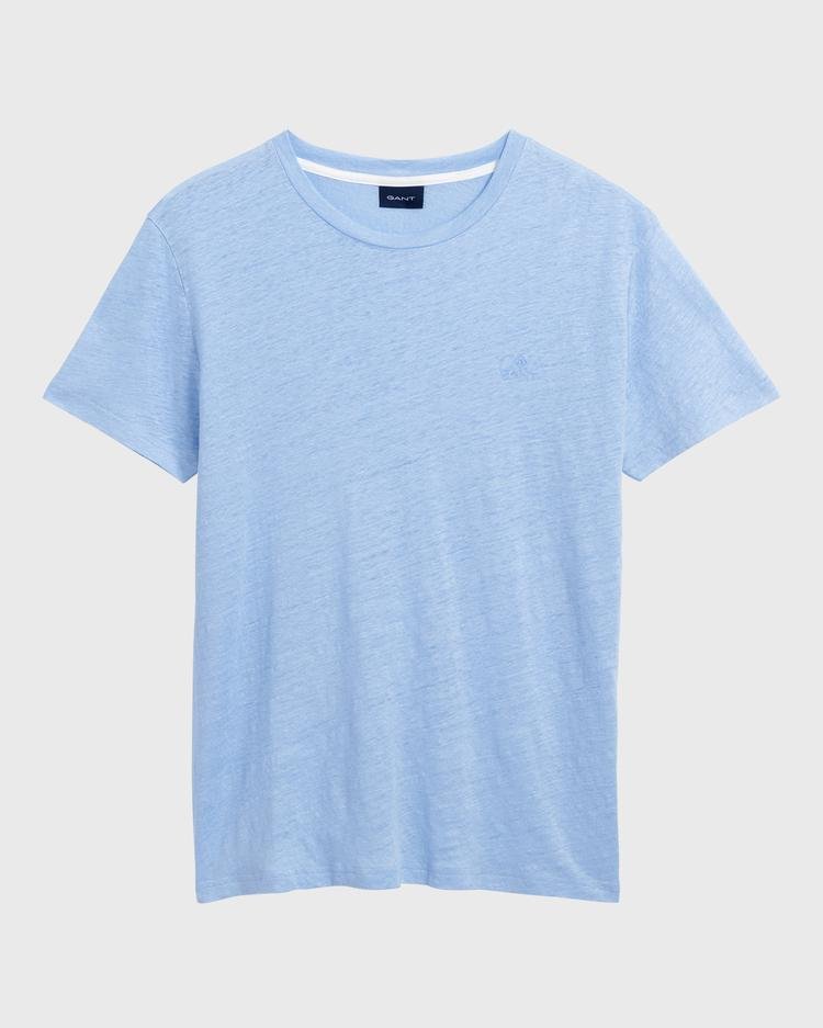 GANT Erkek Açık Mavi Keten T-Shirt