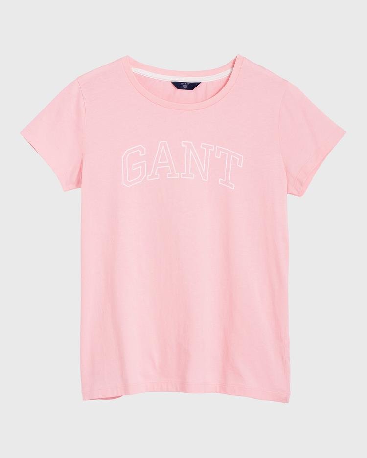 GANT Kadın Pembe Logo Baskılı T-Shirt