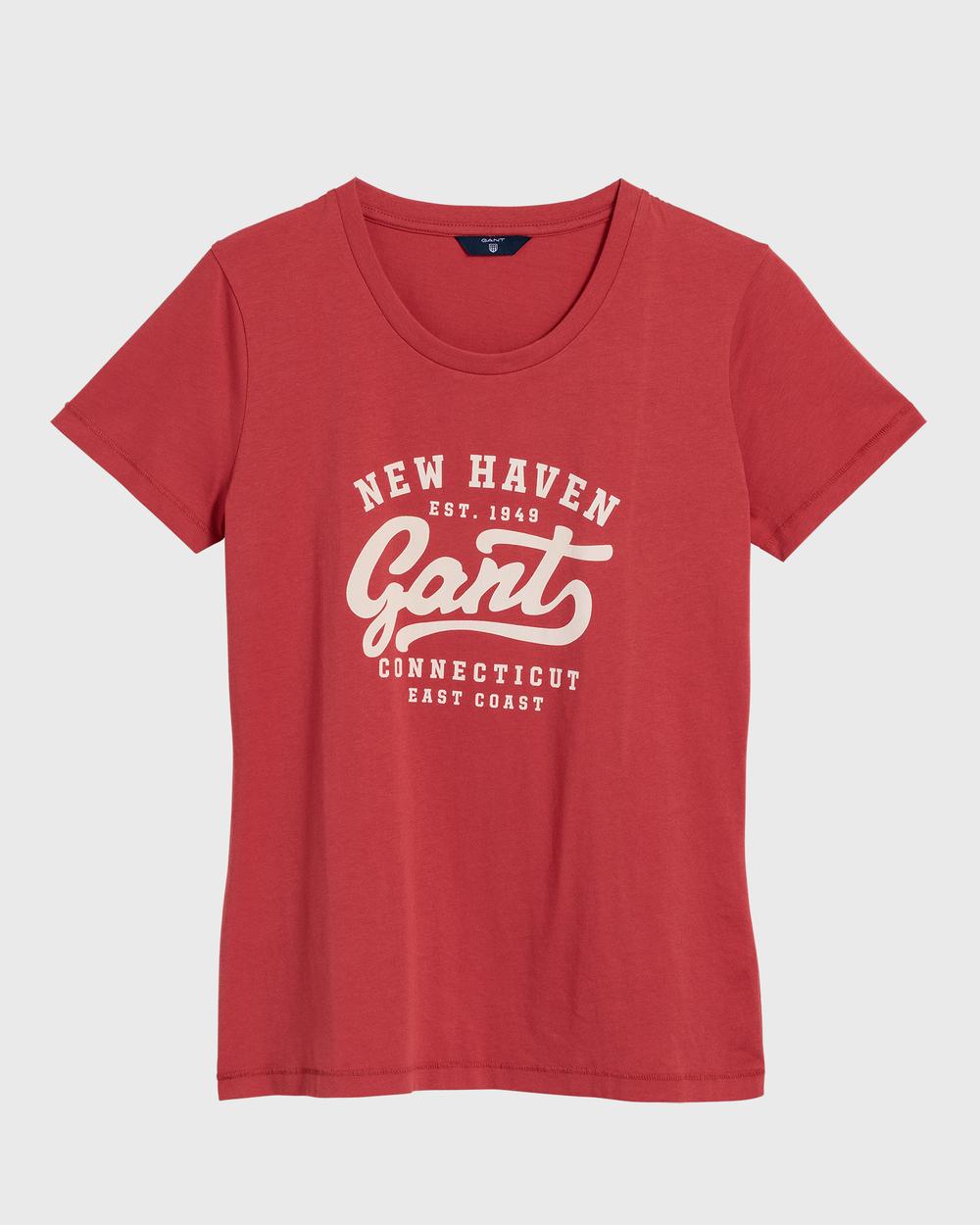 GANT Kadın Kırmızı Logo T-Shirt