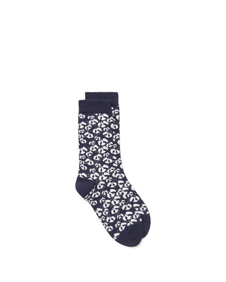 Kadın Lacivert Desenli Çorap