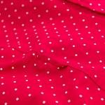 Kadın Kırmızı Broadcloth Puantiyeli Regular Fit Gömlek