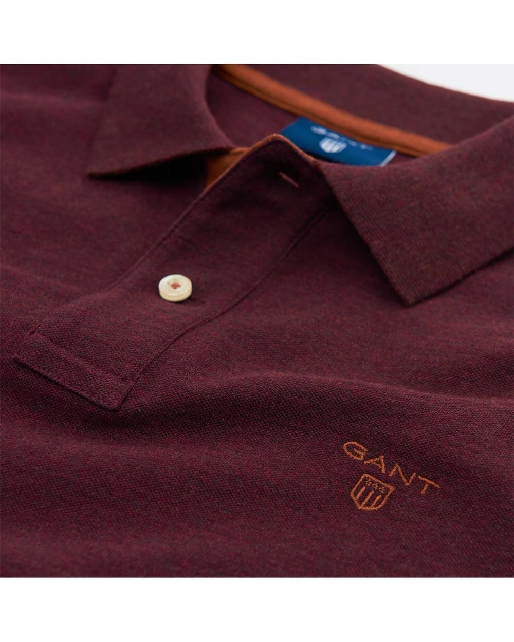 Erkek Bordo Uzun Kollu Pique Polo
