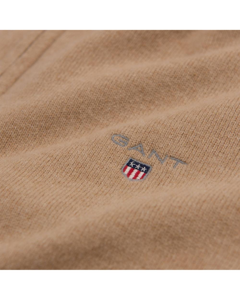 Erkek Super Fine Lambswool Bej Triko
