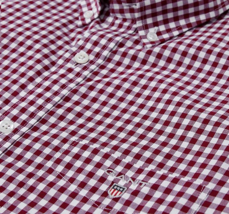 Erkek Kırmızı Kareli Regular Fit Gömlek