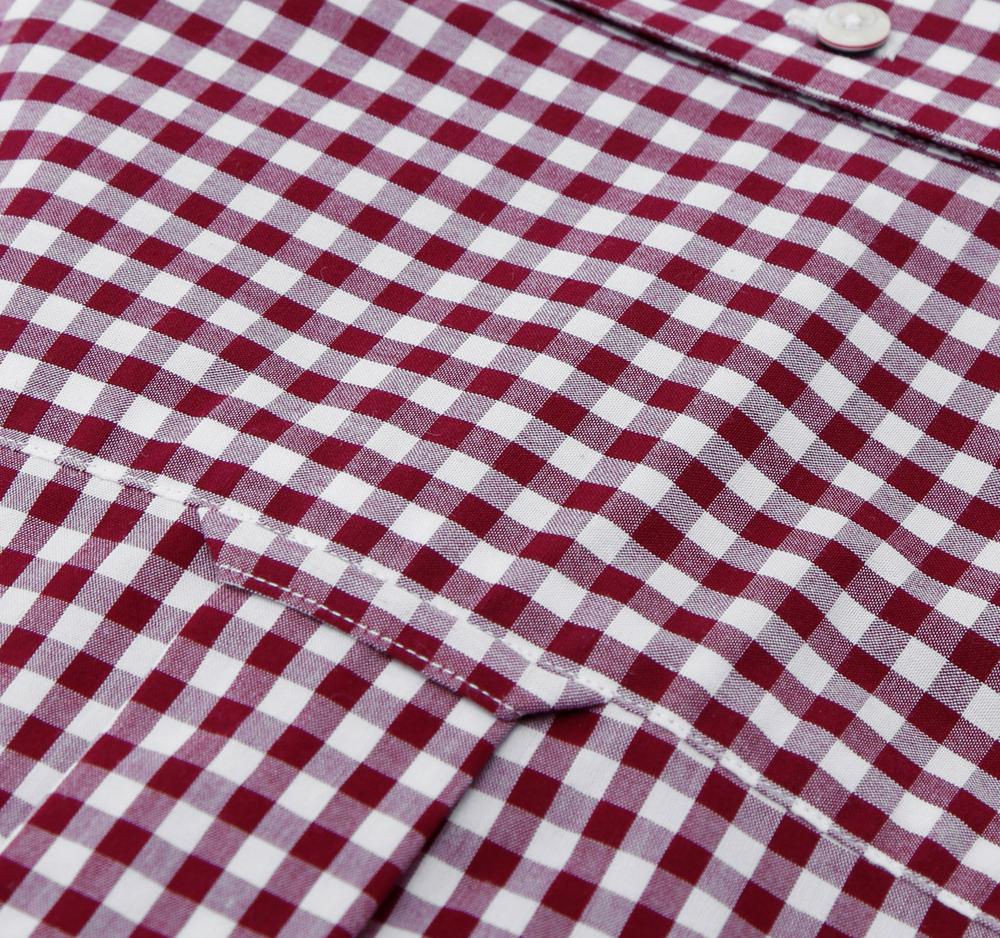 Erkek Kırmızı Kareli Regular Fit Gömlek