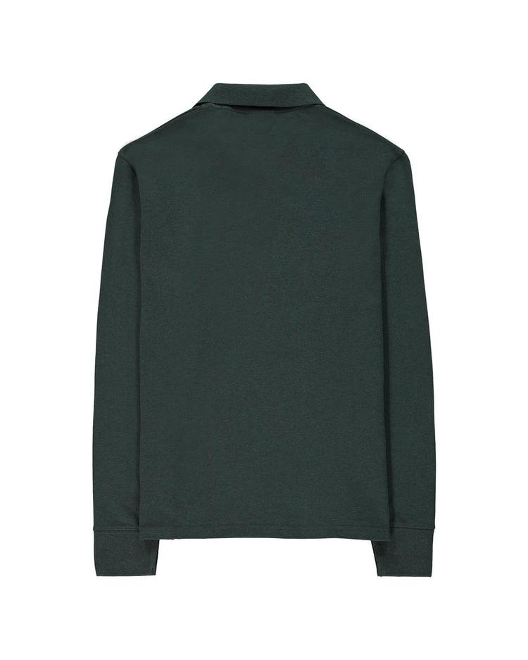 Gant Erkek Yeşil Original Piqué Rugger Uzun Kollu Polo Sweatshirt