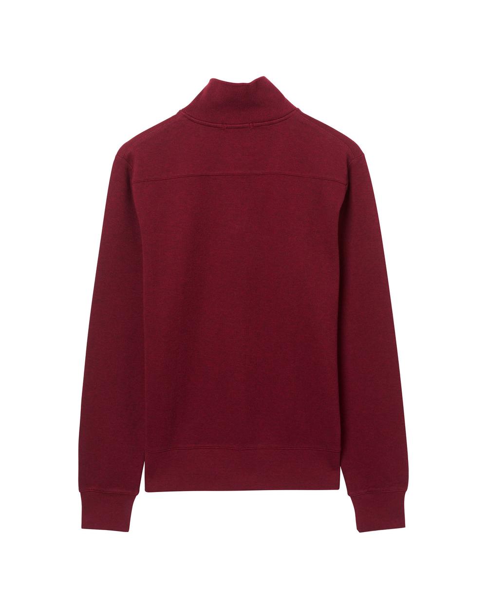 Gant Erkek Bordo Half Zip Sweatshirt