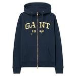 GANT Kadın Lacivert Gold Logolu Hoodie Sweatshirt