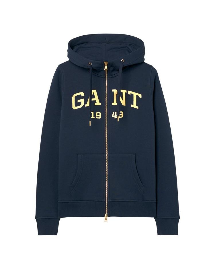 GANT Kadın Lacivert Gold Logolu Hoodie Sweatshirt