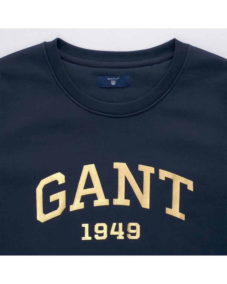 GANT Kadın Lacivert Gold Logolu Sweatshirt