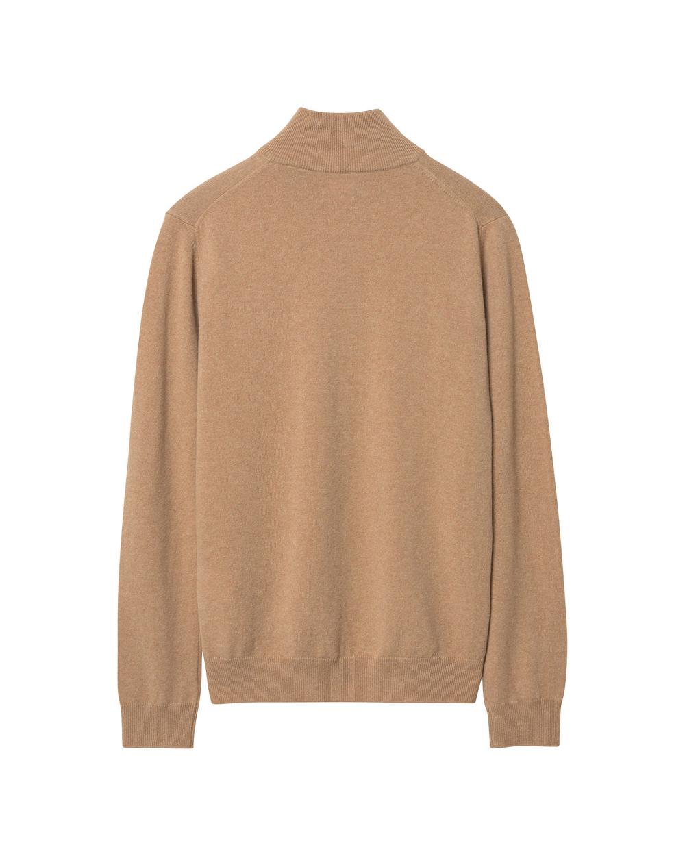 Erkek Super Fine Lambswool Bej Triko
