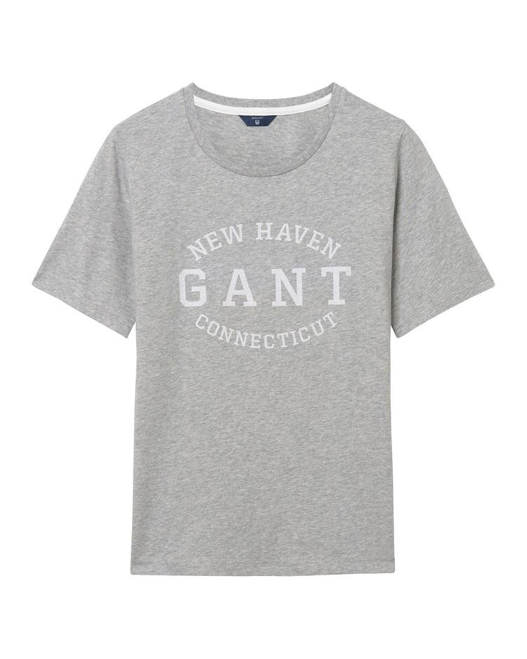 GANT Kadın Gri Logolu T-Shirt