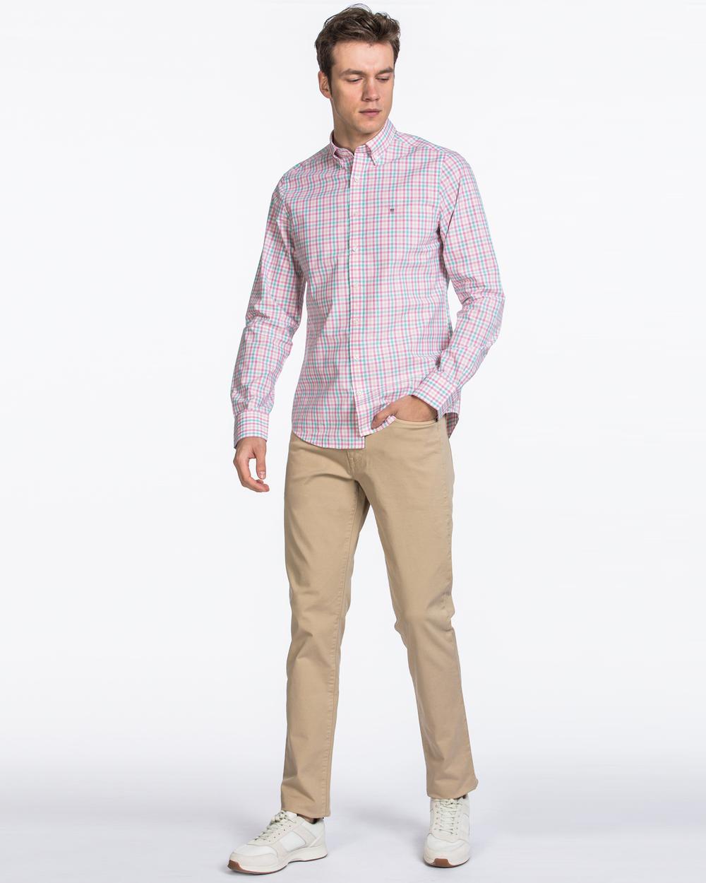 GANT Erkek Pembe Pique Slim Fit Gömlek