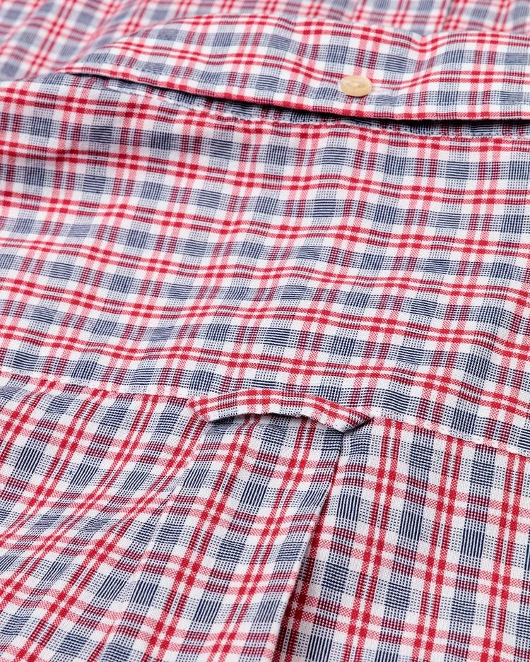 GANT Erkek Kırmızı Regular Fit Oxford Kareli Gömlek
