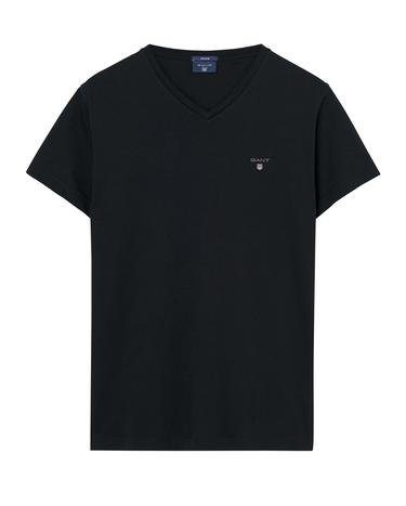 GANT Erkek Siyah V Yaka T-Shirt