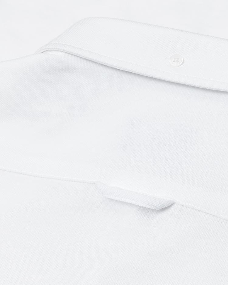GANT Erkek Beyaz Slim Fit Tech Prep Pique Gömlek