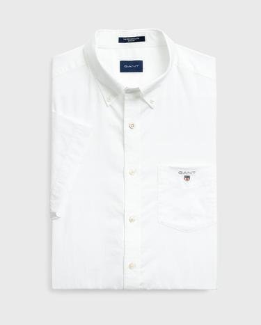 GANT Erkek Beyaz Regular Fit Broadcloth Gömlek
