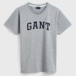 GANT Erkek Gri Melanj Grafik Baskılı T-Shirt