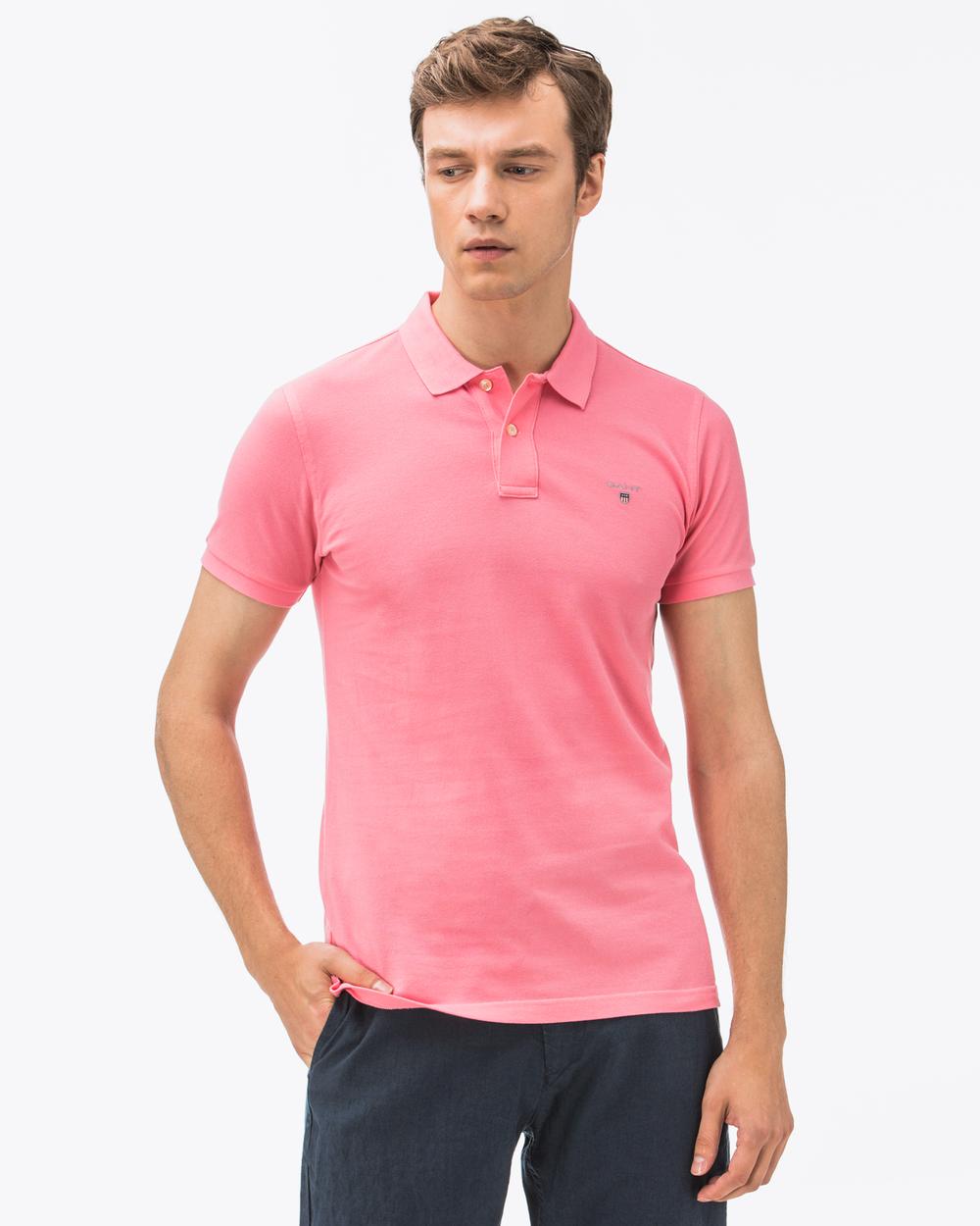 GANT Erkek Pembe Pique Slim Fit Polo