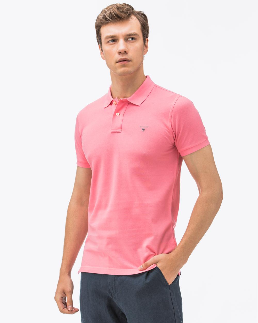 GANT Erkek Pembe Pique Slim Fit Polo