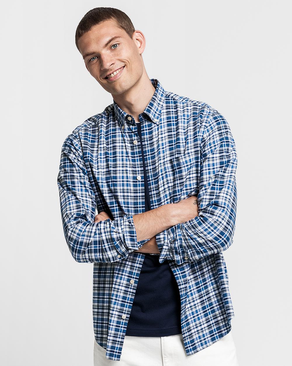 GANT Erkek Lacivert Regular Fit Gömlek