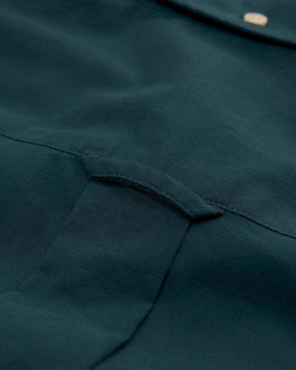 Erkek Yeşil Regular Fit Twill Gömlek