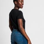 GANT Kadın Siyah Cott Ela C-Neck T-Shirt
