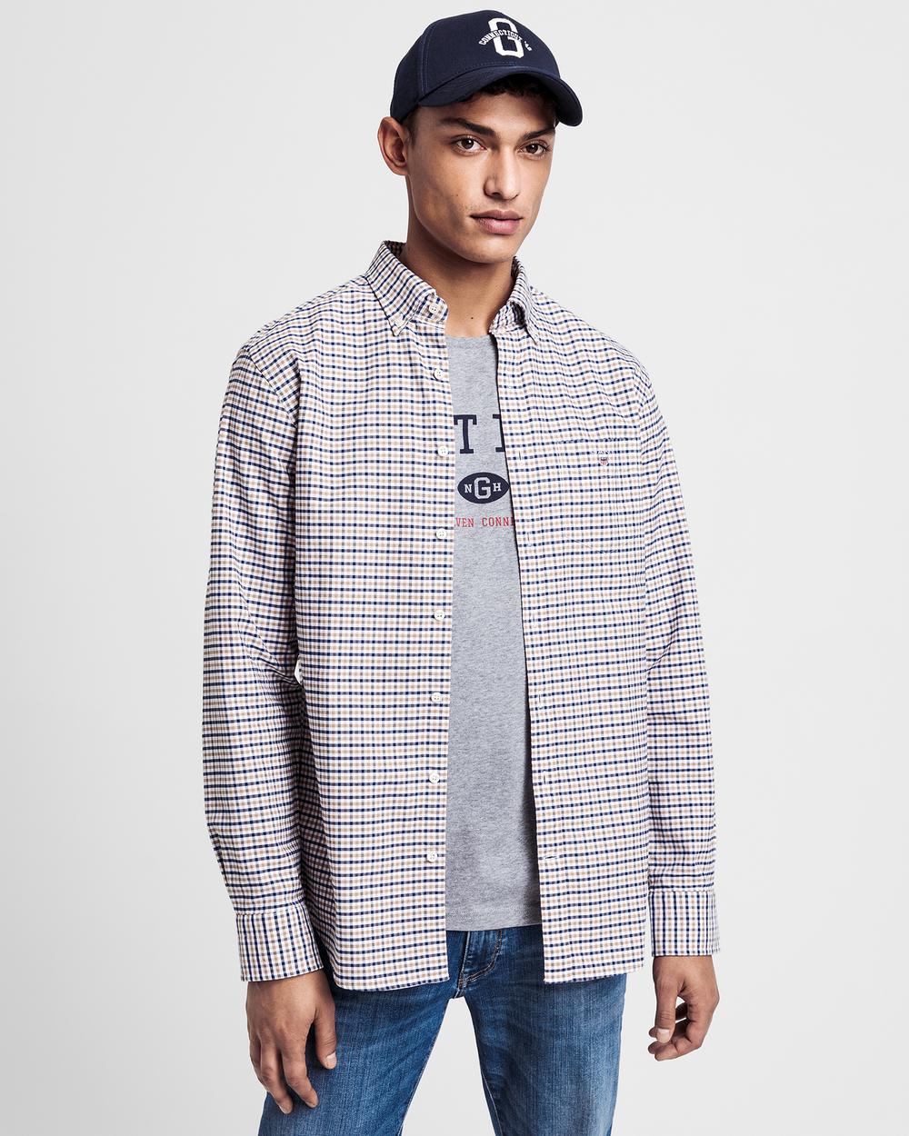 GANT Erkek Bej Regular Fit Gömlek