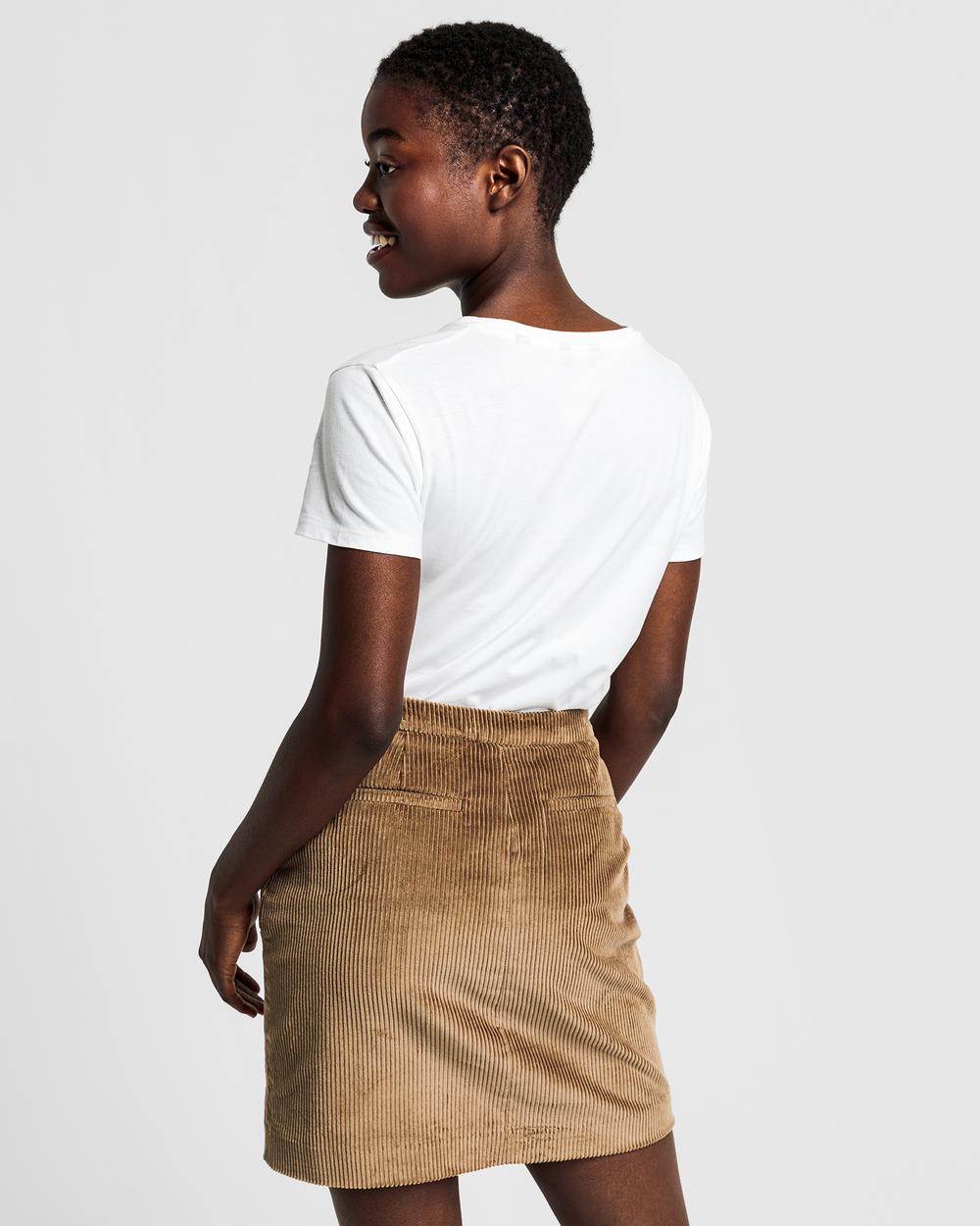 GANT Kadın Krem Relaxed Fit T-Shirt