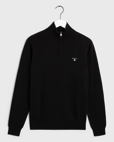 GANT Erkek Siyah Regular Fit Yünlü Triko Süveter