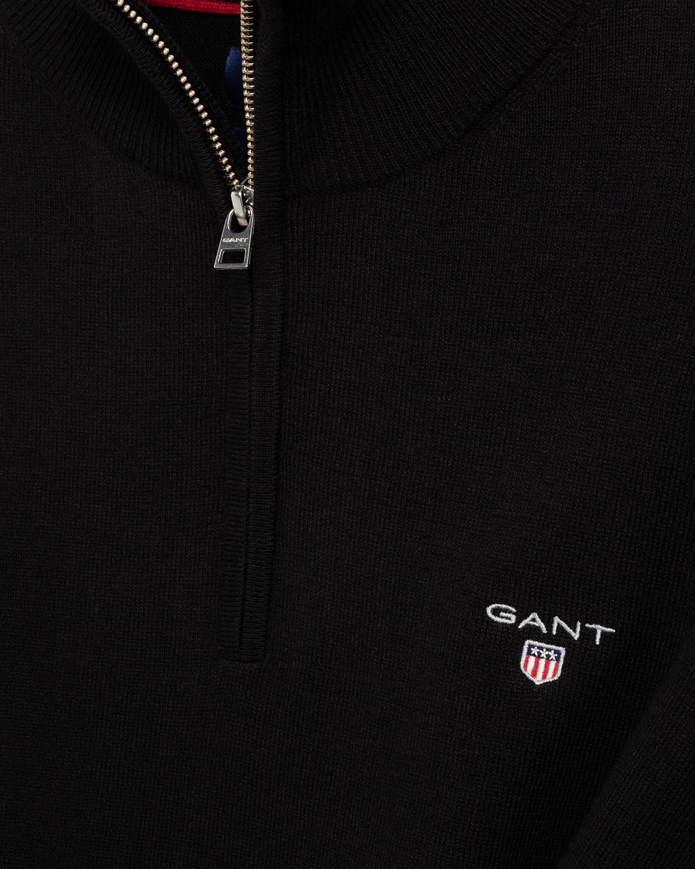 GANT Erkek Siyah Regular Fit Yünlü Triko Süveter