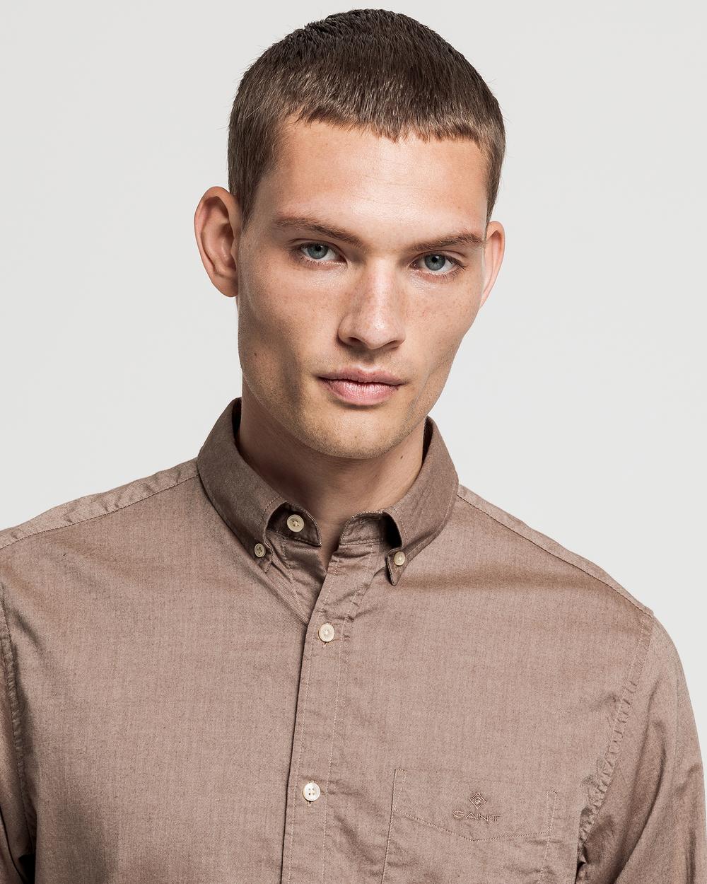 GANT Erkek Krem Regular Fit Gömlek