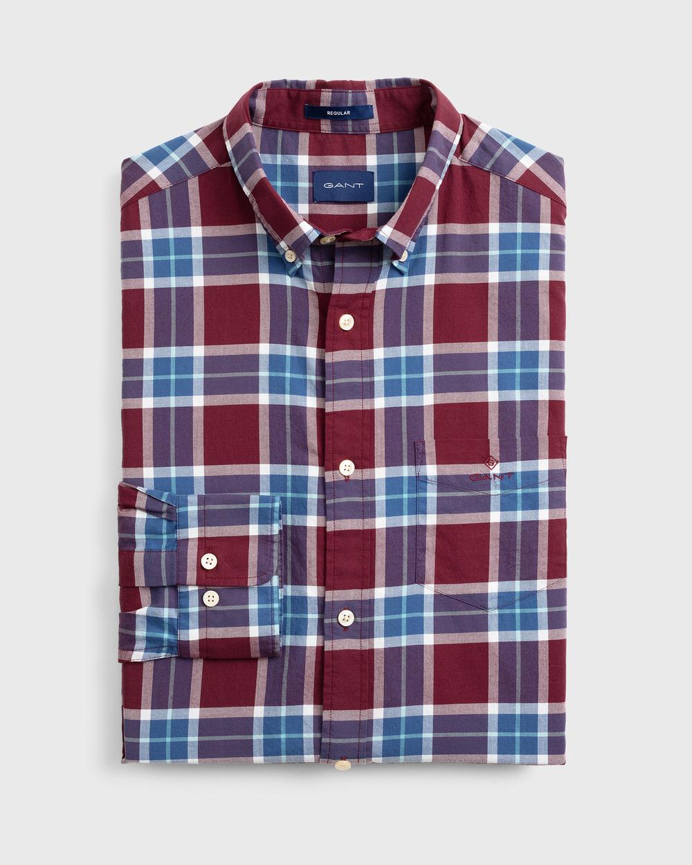GANT Erkek Bordo Regular Fit Gömlek