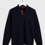 Gant Erkek Lacivert Original Piqué Rugger Uzun Kollu Polo Sweatshirt