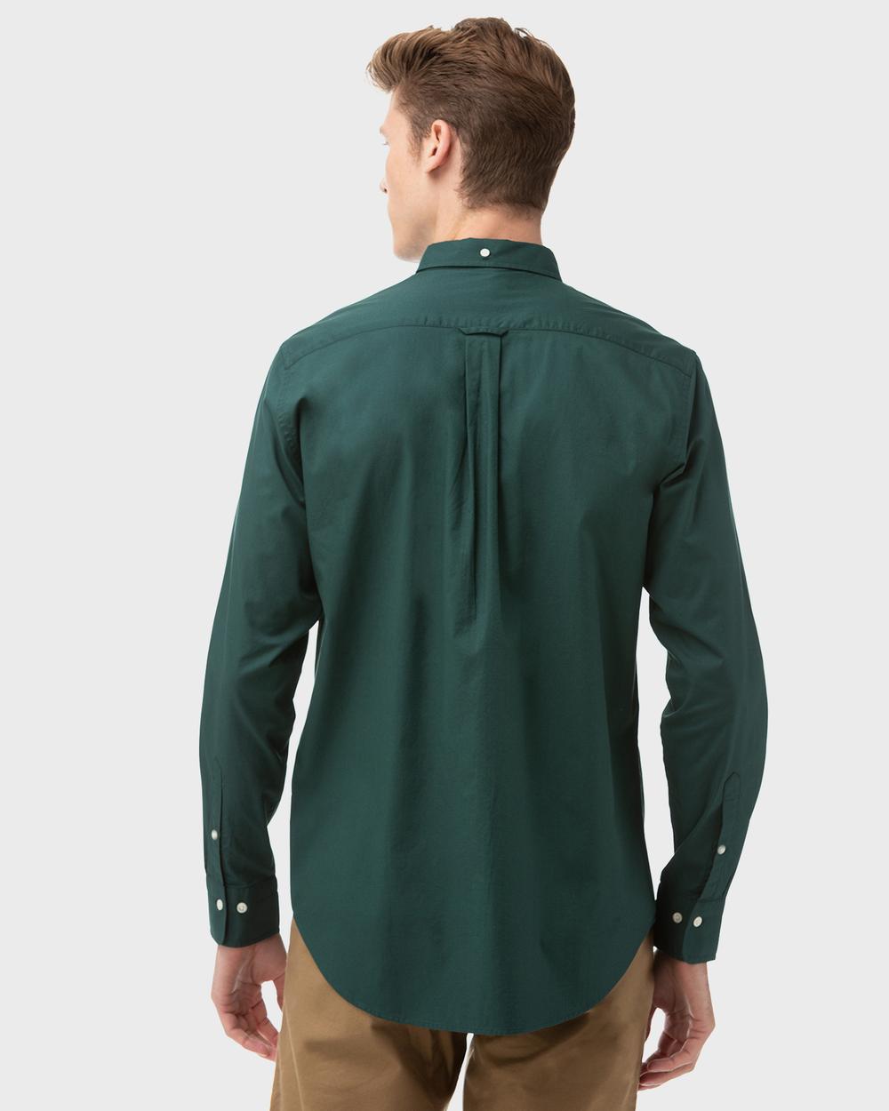 Erkek Yeşil Regular Fit Twill Gömlek