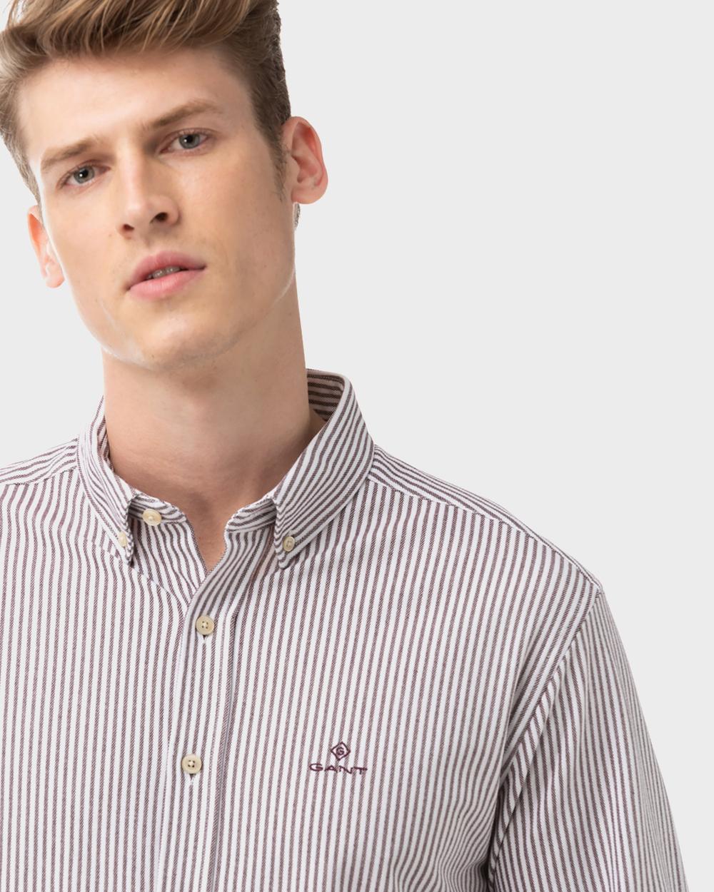 GANT Erkek Bordo Regular Fit Gömlek