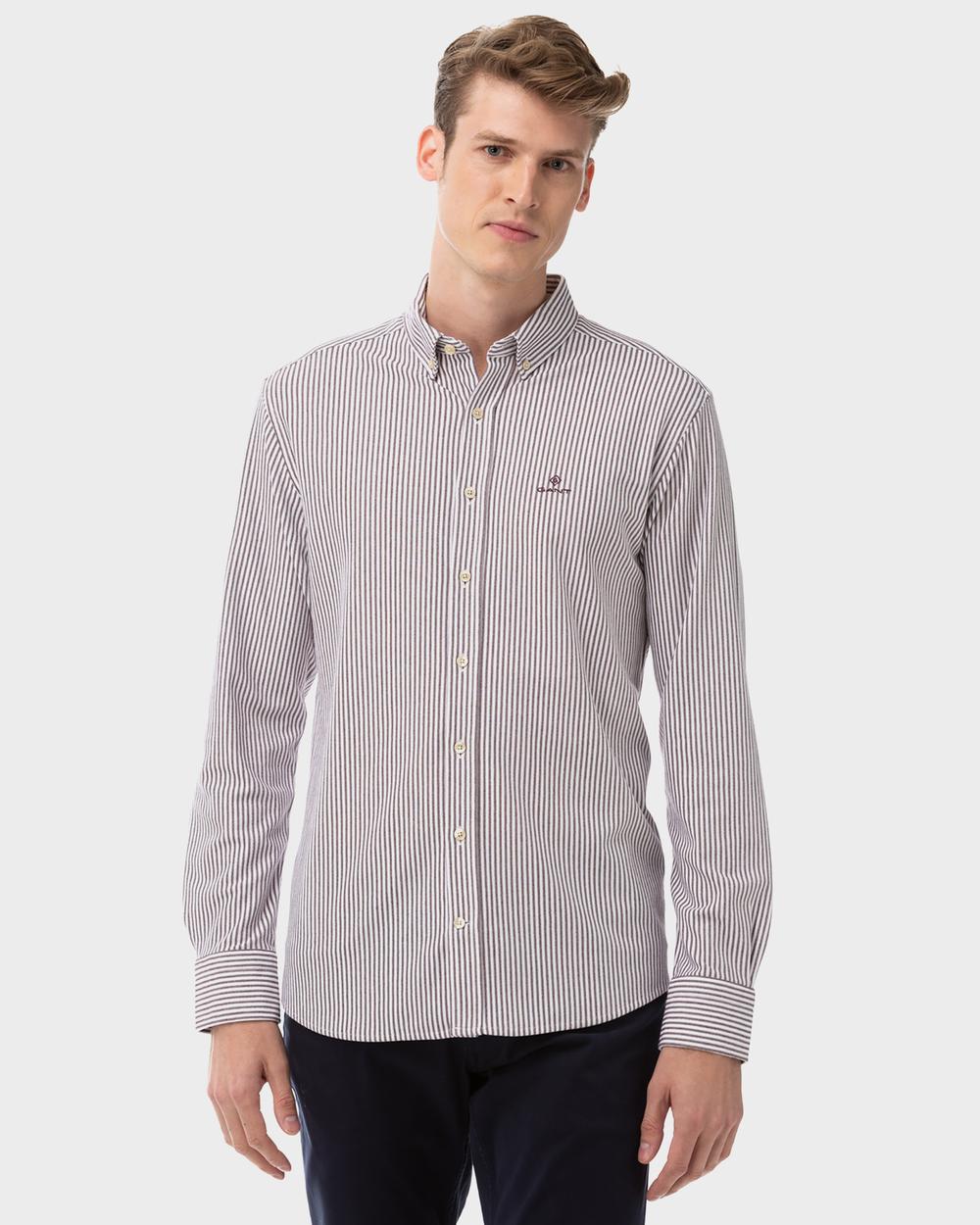 GANT Erkek Bordo Regular Fit Gömlek