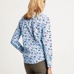 GANT Kadın Mavi Floral Desenli Regular Fit Gömlek
